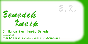 benedek kneip business card